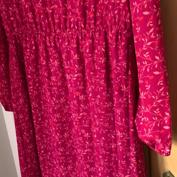 Old Navy Fuchsia Midi Maternity Dress - Picture 5 of 8